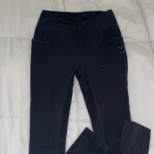 Gymshark black sculpt leggings with scrunch Butt.